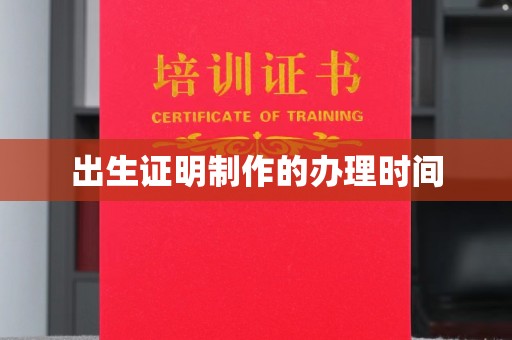 巴青出生证明制作的办理时间