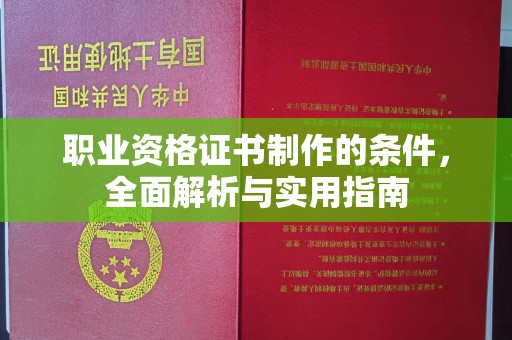 巴青职业资格证书制作的条件，全面解析与实用指南